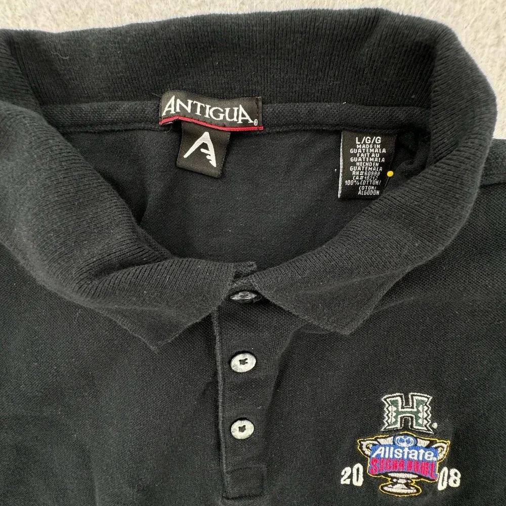 Vintage University Of‎ Hawaii Polo Shirt Mens Large All State Sugar Bowl 2008